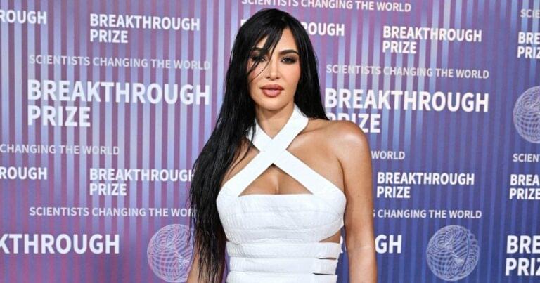 Kim Kardashian stuns in all-white look at Breakthrough Awards ceremony