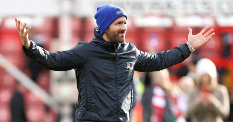 Ryan Reynolds cries tears of joy as Wrexham are promoted to League One
